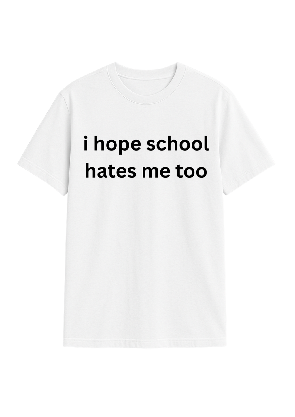 hope school hates me too regular fit regular fit tee