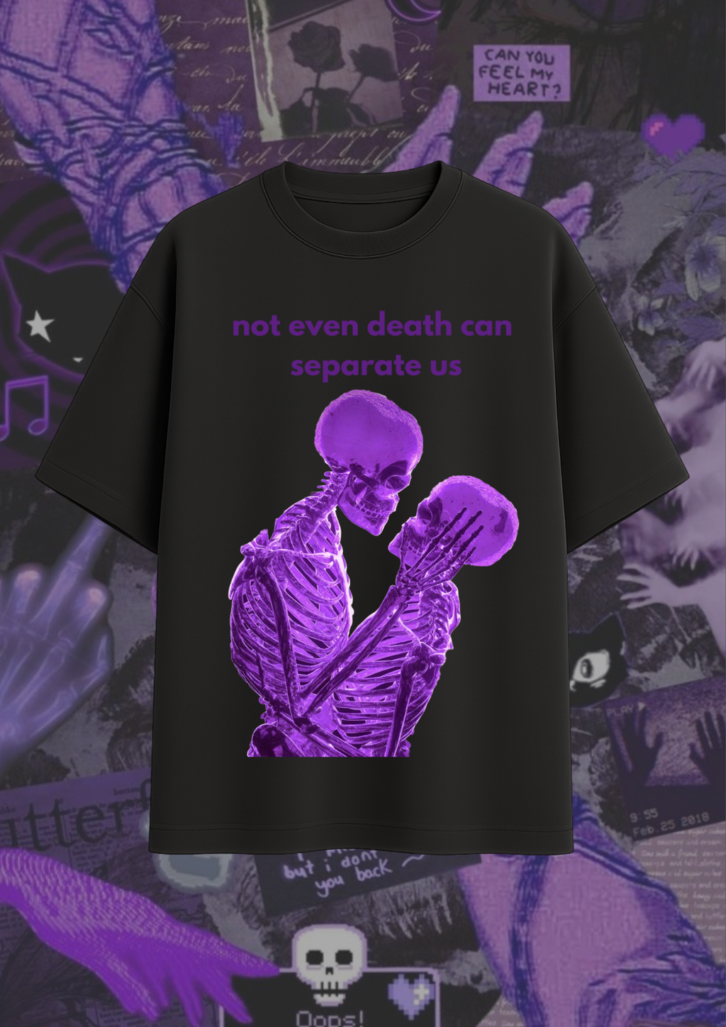 not even death can separate us premium unisex oversized tee
