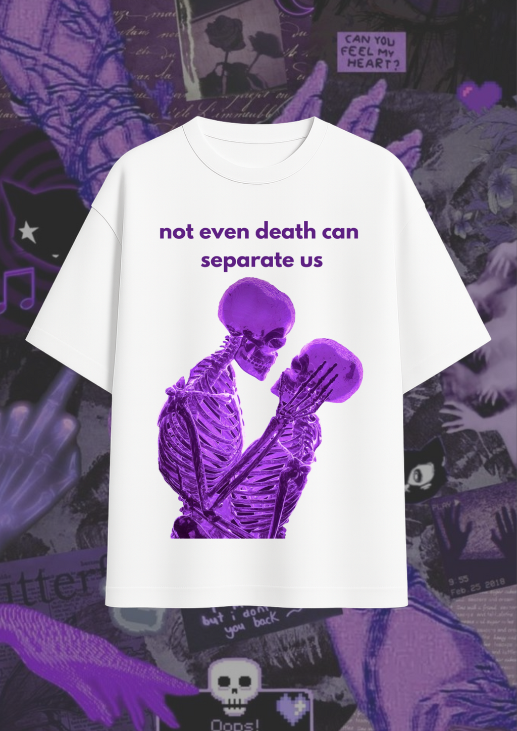 not even death can separate us premium unisex oversized tee